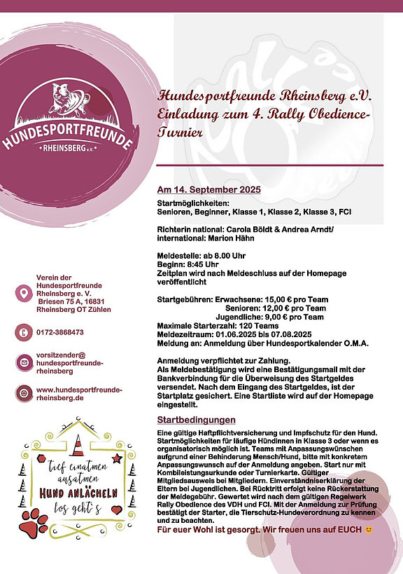 RO Turnier EInladung