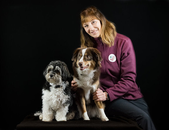 Nicole mit Coco und Abby  