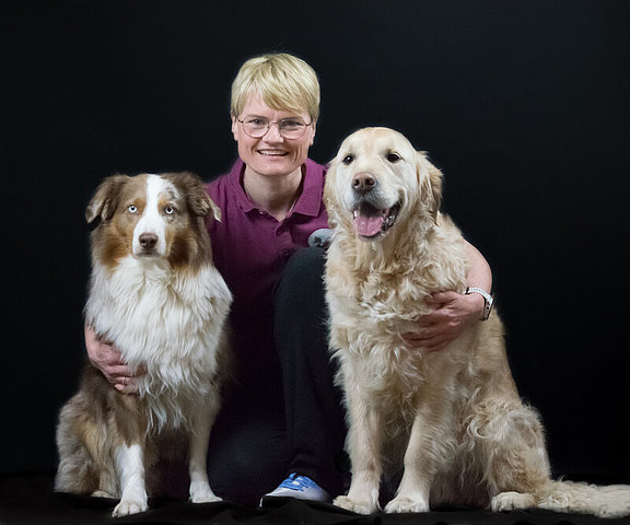 Melanie mit Buma und Sunny  
