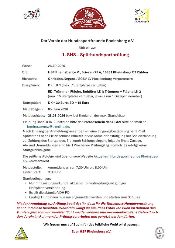 1. SHS Prüfung 26.09.2026