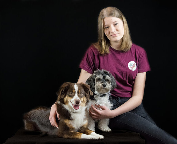 Josephine mit Aby und Coco  